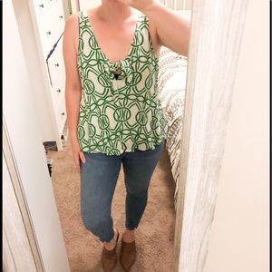 Anthropologie Maeve knot front blouse